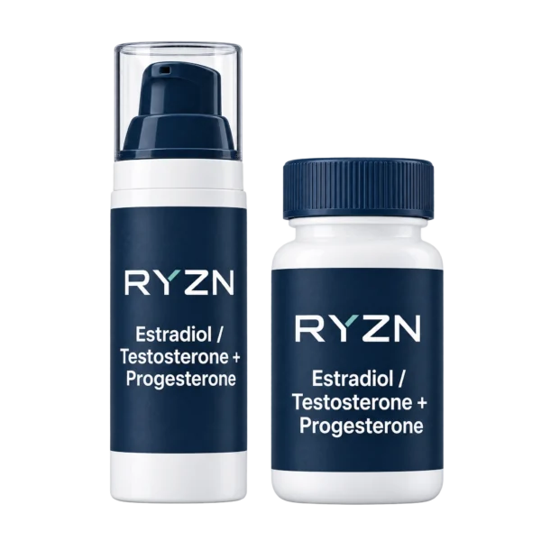 Estradiol / Testosterone Cream + Progesterone Capsules